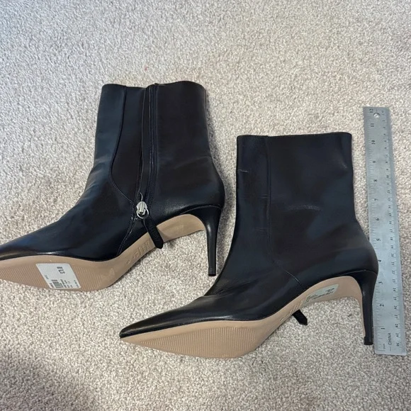 SCHUTZ Black Heeled Leather Boots - Picture 6 of 6